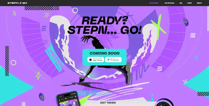 STEPN GO 始め方 | STEPN GO（またはSTEPNGO、ステップンゴー）の公式サイトTOPページ